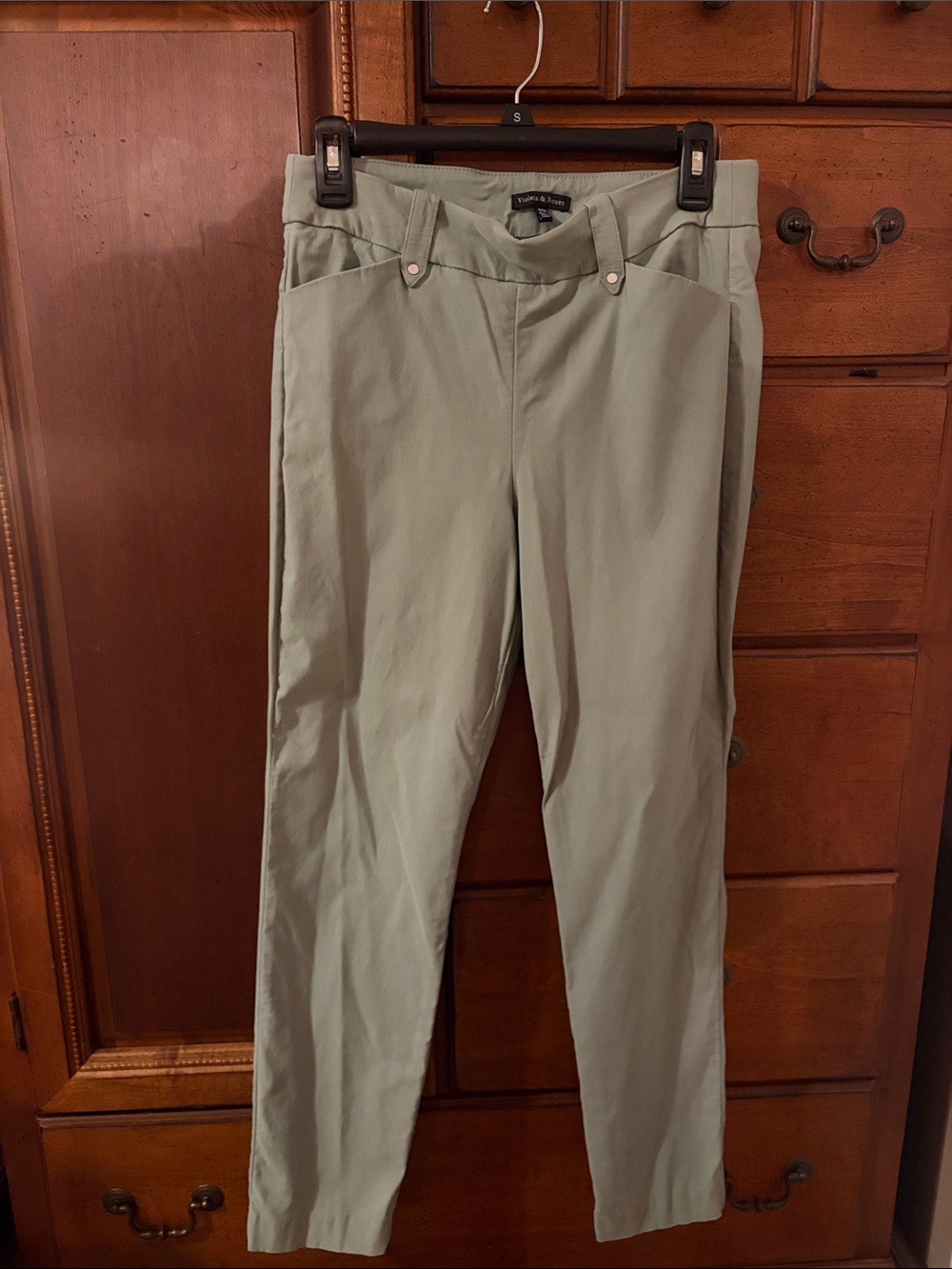 Stretch Skinny Jeans in Sage Green - Women's Slim Fit